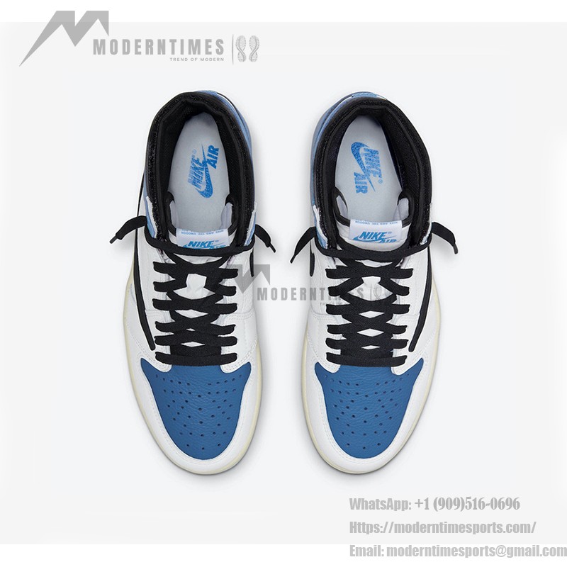 Travis Scott x Fragment Design x Air Jordan 1 High OG Collab DH3227-105 Travis Scott x Fragment Design x Air Jordan 1 High OG Blue White Black DH3227-105