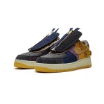 Travis Scott x Nike Air Force 1 Low 'Cactus Jack' - ワークウェア風パッチワークスニーカー Travis Scott x Nike Air Force 1 Low 'Cactus Jack' CN2405-900 - ジッパー付きパッチワークコラボスニーカー
