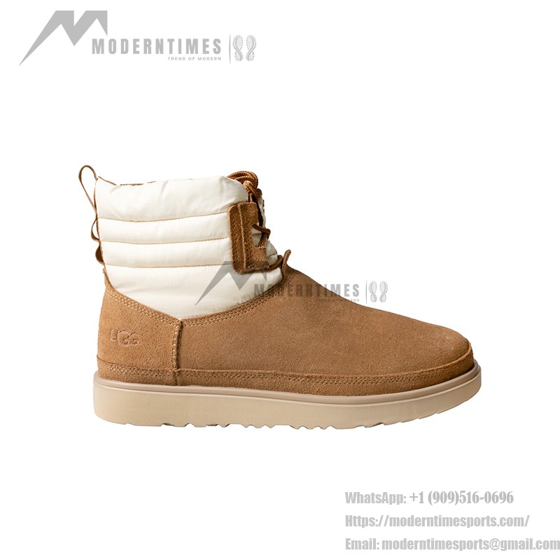 UGG Classic Mini Lace-Up Weather Boot Chestnut/Whitecap 1120849 - Stay Comfortable in All Weather UGG Classic Mini Lace-Up Weather Boot Chestnut/Whitecap 1120849 - Waterproof Sheepskin Boots for Cold Weather