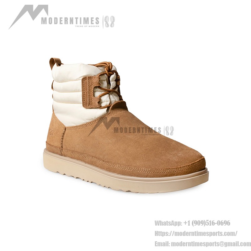 UGG Classic Mini Lace-Up Weather Boot Chestnut/Whitecap 1120849 - Stay Comfortable in All Weather UGG Classic Mini Lace-Up Weather Boot Chestnut/Whitecap 1120849 - Waterproof Sheepskin Boots for Cold Weather