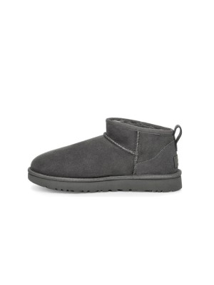 UGG クラシック ウルトラ ミニ グレー 1116109 - 日常の快適さのためのふわふわシープスキンブーツ