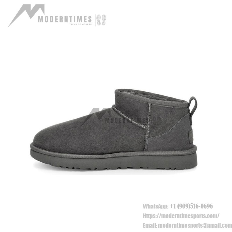 UGG クラシック ウルトラ ミニ グレー - カジュアルな使用に最適なふわふわシープスキンブーツ UGG クラシック ウルトラ ミニ グレー 1116109 ブーツ - シープスキンとウールの裏地