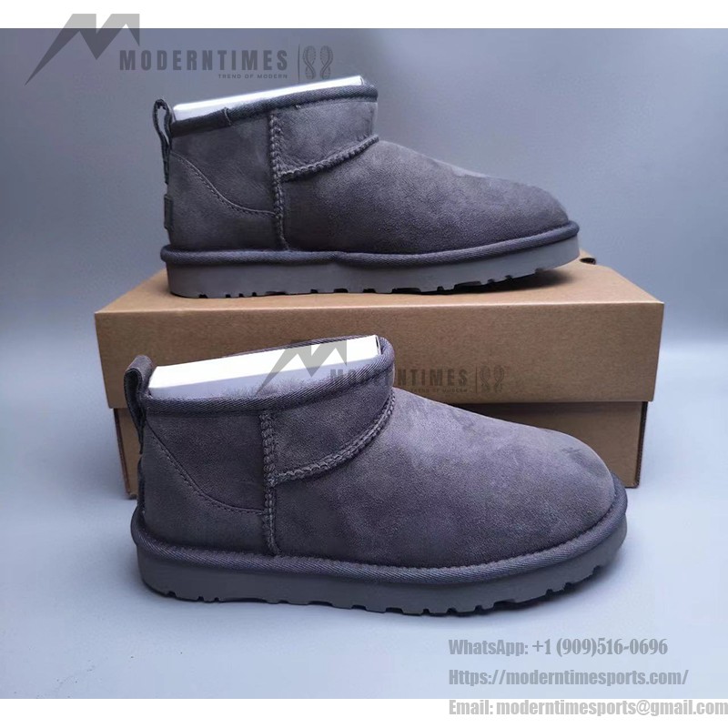 UGG クラシック ウルトラ ミニ グレー - カジュアルな使用に最適なふわふわシープスキンブーツ UGG クラシック ウルトラ ミニ グレー 1116109 ブーツ - シープスキンとウールの裏地