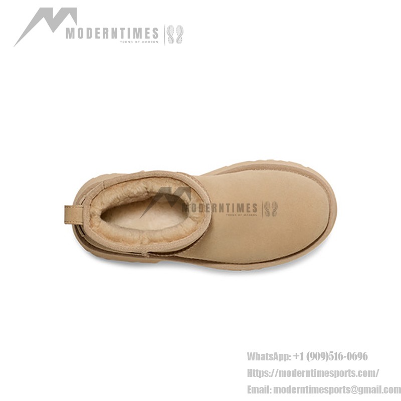 UGG クラシック ウルトラ ミニ ニューハイツ 1158311 - プラットフォームソール付きトレンディシープスキンブーツ UGG クラシック ウルトラ ミニ ニューハイツ 1158311 - プラットフォームソール付きシープスキンの快適さ