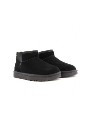 UGG クラシック ウルトラ ミニ ジップ ブーツ ブラック 1143984 - スタイリッシュで暖かい防水冬用ブーツ