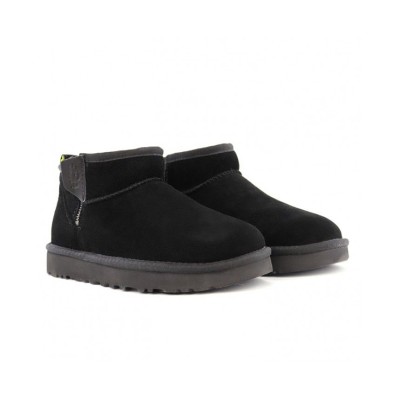 UGG クラシック ウルトラ ミニ ジップ ブーツ ブラック 1143984 - スタイリッシュで暖かい防水冬用ブーツ