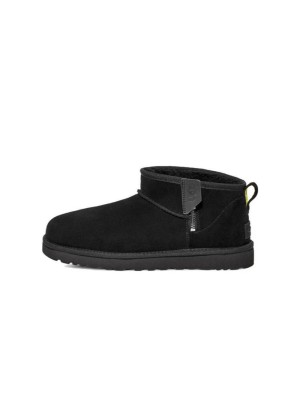 UGG クラシック ウルトラ ミニ ジップ ブーツ ブラック 1143984 - スタイリッシュで暖かい防水冬用ブーツ
