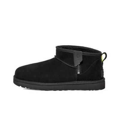 UGG クラシック ウルトラ ミニ ジップ ブーツ ブラック 1143984 - スタイリッシュで暖かい防水冬用ブーツ