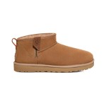 UGG Women's Classic Ultra Mini Zip Boot Chestnut/Orange Soda 1143984 UGG Women's Classic Ultra Mini Zip Boot Chestnut/Orange Soda - Sheepskin-Lined Suede Boots