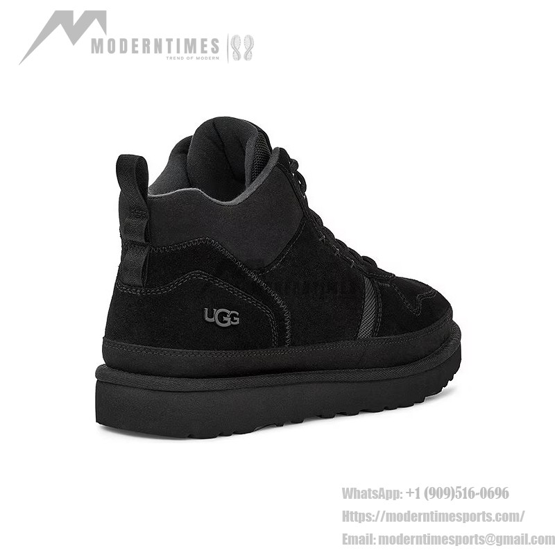 UGG ハイランド ハイ ヘリテージ トレーナー ブラック 1144054:スエードとEVAソールのハイカットスニーカー UGG ハイランド ハイ ヘリテージ トレーナー ブラック 1144054 プレミアムスエードとEVAソールを備えたハイカットスニーカー