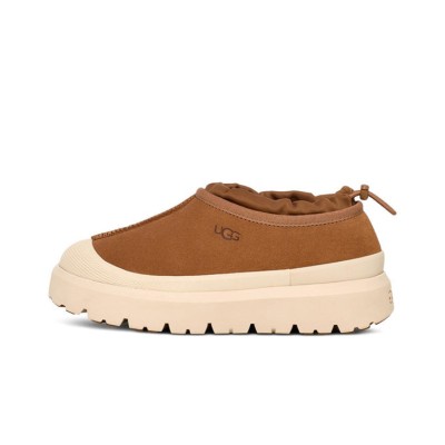 UGG メンズ タスマン ウェザーハイブリッド チェスナット/ホワイトキャップ 1144096 - アウトドア向けのスタイリッシュで防水性のあるスエードシューズ