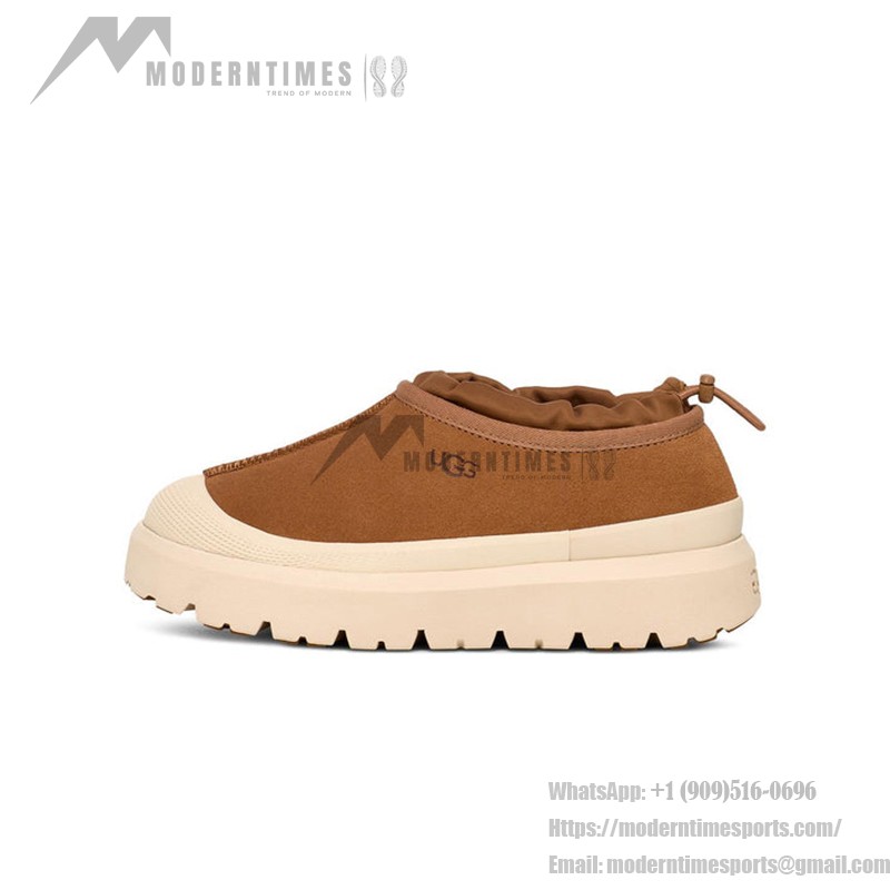 UGG メンズ タスマン ウェザーハイブリッド チェスナット/ホワイトキャップ 1144096 UGG メンズ タスマン ウェザーハイブリッド チェスナット/ホワイトキャップ - 防水性のあるスエードアウトドアシューズ
