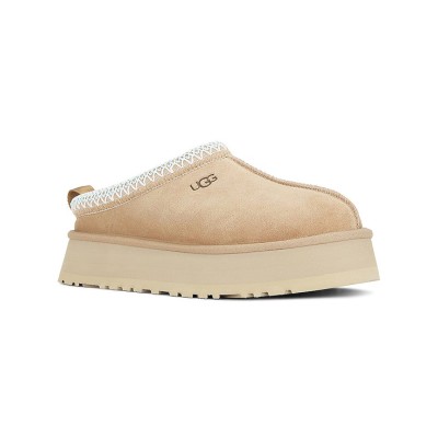 UGG レディース タズ スリッパ マスタードシード 1122553 - 室内外兼用の快適なシープスキンプラットフォームスリッパ