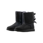 UGG ウィメンズ ベイリー ボウ II ブーツ ブラック 1016225 - スタイリッシュで快適な冬用ブーツ UGG ウィメンズ ベイリー ボウ II ブーツ ブラック 1016225 - リボン付き冬用ブーツ