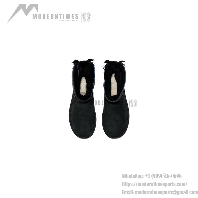 UGG ウィメンズ ベイリー ボウ II ブーツ ブラック 1016225 - スタイリッシュで快適な冬用ブーツ UGG ウィメンズ ベイリー ボウ II ブーツ ブラック 1016225 - リボン付き冬用ブーツ