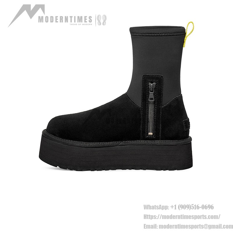 UGG レディース クラシック ディッパー ブラック 1144031:防水プラットフォームブーツ UGG レディース クラシック ディッパー ブラック 1144031、防水デザインとジッパー付き