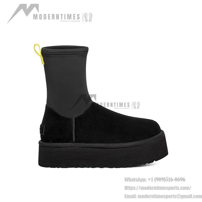 UGG レディース クラシック ディッパー ブラック 1144031:防水プラットフォームブーツ UGG レディース クラシック ディッパー ブラック 1144031、防水デザインとジッパー付き