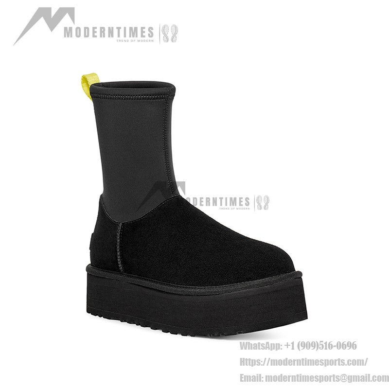 UGG レディース クラシック ディッパー ブラック 1144031:防水プラットフォームブーツ UGG レディース クラシック ディッパー ブラック 1144031、防水デザインとジッパー付き