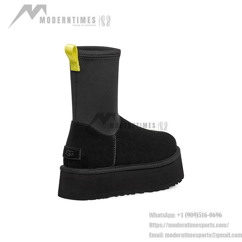 UGG レディース クラシック ディッパー ブラック 1144031:防水プラットフォームブーツ UGG レディース クラシック ディッパー ブラック 1144031、防水デザインとジッパー付き