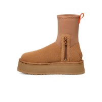 UGG レディース クラシック ディッパー チェスナット 1144031 - ジッパー付き防水プラットフォームブーツ