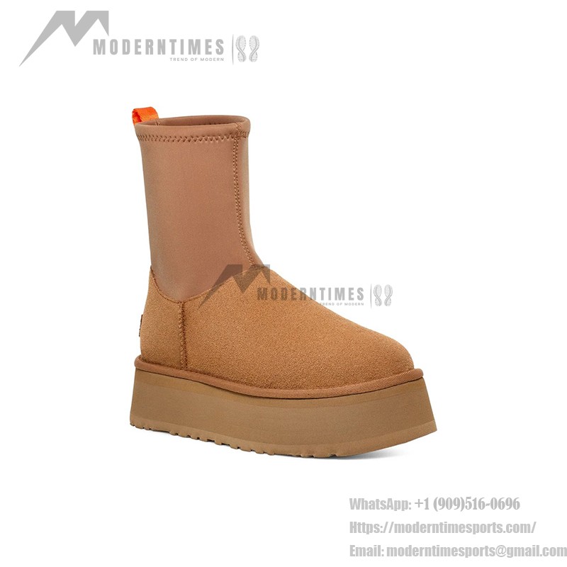UGG レディース クラシック ディッパー チェスナット 1144031 UGG レディース クラシック ディッパー チェスナット 1144031 - ジッパー付き防水プラットフォームブーツ