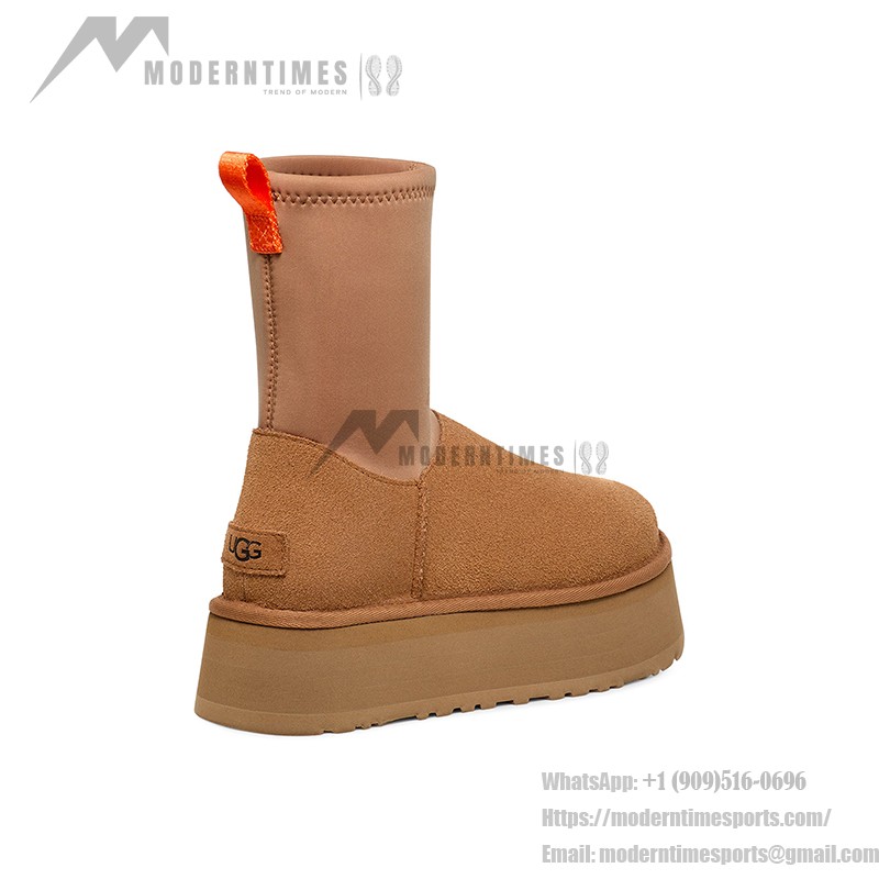 UGG レディース クラシック ディッパー チェスナット 1144031 UGG レディース クラシック ディッパー チェスナット 1144031 - ジッパー付き防水プラットフォームブーツ