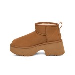 UGG レディース クラシック ウルトラ ミニ ニューハイツ チェスナット 1158311 - スタイリッシュで快適なシープスキンブーツ UGG レディース クラシック ウルトラ ミニ ニューハイツ チェスナット 1158311 - ハイプラットフォームシープスキンブーツ