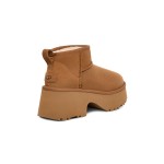 UGG レディース クラシック ウルトラ ミニ ニューハイツ チェスナット 1158311 - スタイリッシュで快適なシープスキンブーツ UGG レディース クラシック ウルトラ ミニ ニューハイツ チェスナット 1158311 - ハイプラットフォームシープスキンブーツ