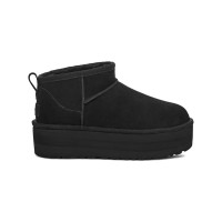 UGG レディース クラシック ウルトラ ミニ プラットフォーム ブラック：快適さと厚底デザインでスタイルアップ