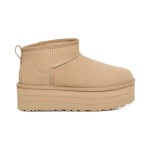 UGG レディース クラシック ウルトラ ミニ プラットフォーム 1135092 - トレンディで快適なシープスキンブーツ UGG レディース クラシック ウルトラ ミニ プラットフォーム 1135092 - シープスキンとスエードのプラットフォームソール付きブーツ