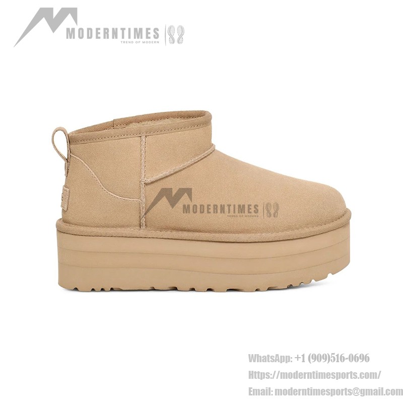 UGG レディース クラシック ウルトラ ミニ プラットフォーム 1135092 - トレンディで快適なシープスキンブーツ UGG レディース クラシック ウルトラ ミニ プラットフォーム 1135092 - シープスキンとスエードのプラットフォームソール付きブーツ