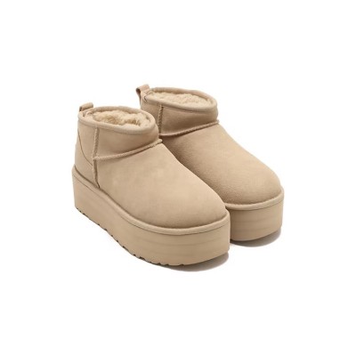 UGG レディース クラシック ウルトラ ミニ プラットフォーム 1135092 - エレベートされたプラットフォームソール付きトレンディシープスキンブーツ