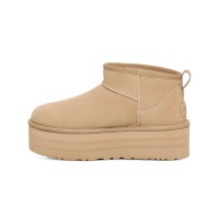UGG レディース クラシック ウルトラ ミニ プラットフォーム 1135092 - エレベートされたプラットフォームソール付きトレンディシープスキンブーツ