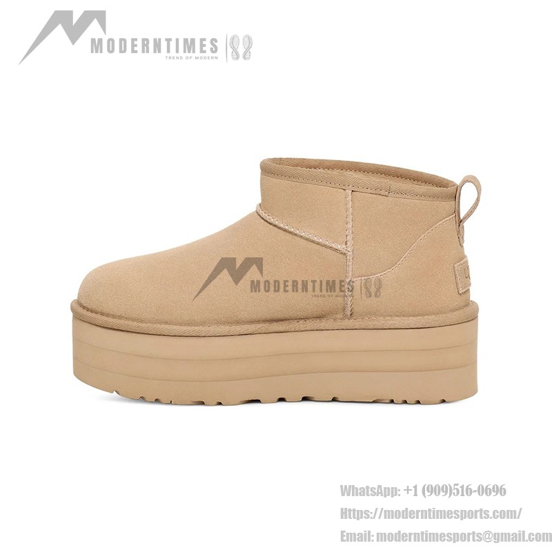 UGG レディース クラシック ウルトラ ミニ プラットフォーム 1135092 - トレンディで快適なシープスキンブーツ UGG レディース クラシック ウルトラ ミニ プラットフォーム 1135092 - シープスキンとスエードのプラットフォームソール付きブーツ