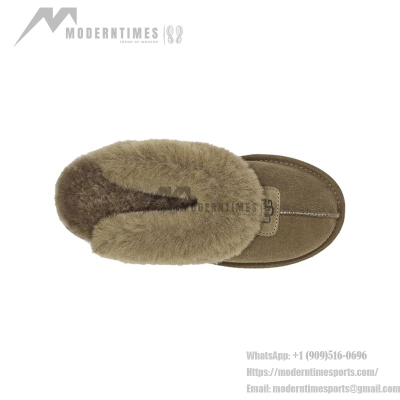 UGG ウィメンズ コケット スリッパ バーントオリーブ 1015125 - 快適なシープスキン 室内外兼用スリッパ UGG ウィメンズ コケット スリッパ バーントオリーブ 1015125 - 室内外兼用の快適なシープスキンスリッパ