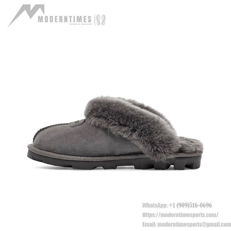 UGG ウィメンズ コケット スリッパ グレー 1015125 - 快適でスタイリッシュ UGG ウィメンズ コケット スリッパ グレー 1015125 - 快適なシープスキン 室内外兼用 スリッパ