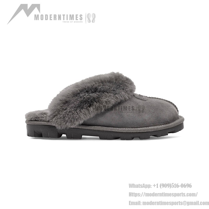 UGG ウィメンズ コケット スリッパ グレー 1015125 - 快適でスタイリッシュ UGG ウィメンズ コケット スリッパ グレー 1015125 - 快適なシープスキン 室内外兼用 スリッパ