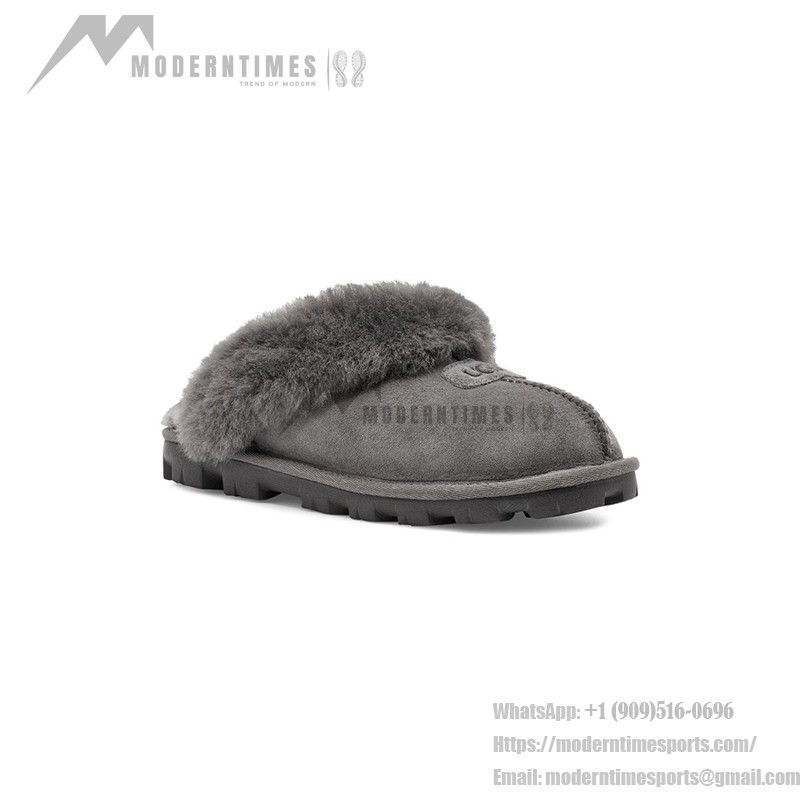 UGG ウィメンズ コケット スリッパ グレー 1015125 - 快適でスタイリッシュ UGG ウィメンズ コケット スリッパ グレー 1015125 - 快適なシープスキン 室内外兼用 スリッパ