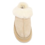 UGG ウィメンズ ディスケット スエード ファー プラットフォーム スリッパ 1122550 - 暖かくてスタイリッシュなシープスキン スリッパ UGG ウィメンズ ディスケット スエード ファー プラットフォーム スリッパ 1122550 - 室内外兼用の快適なシープスキン プラットフォームスリッパ