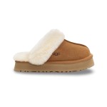 UGG ウィメンズ ディスケット スリッパ チェスナット 1122550 - 暖かくてスタイリッシュなシープスキン スリッパ UGG ウィメンズ ディスケット スリッパ チェスナット 1122550 - 室内外兼用の快適なシープスキン プラットフォームスリッパ