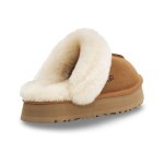 UGG ウィメンズ ディスケット スリッパ チェスナット 1122550 - 暖かくてスタイリッシュなシープスキン スリッパ UGG ウィメンズ ディスケット スリッパ チェスナット 1122550 - 室内外兼用の快適なシープスキン プラットフォームスリッパ