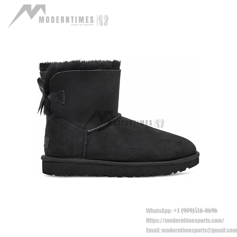 UGG Women's Mini Bailey Bow II Boot Black 1016501 - Stylish and Cozy Mini Winter Boots UGG Women's Mini Bailey Bow II Boot Black 1016501 - Mini Winter Boots with Bow Detail