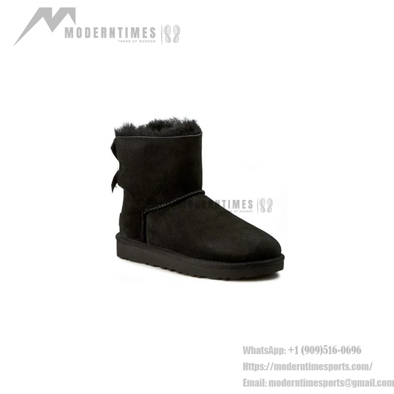 UGG Women's Mini Bailey Bow II Boot Black 1016501 - Stylish and Cozy Mini Winter Boots UGG Women's Mini Bailey Bow II Boot Black 1016501 - Mini Winter Boots with Bow Detail
