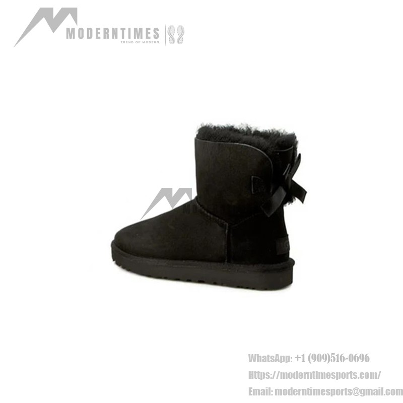 UGG Women's Mini Bailey Bow II Boot Black 1016501 - Stylish and Cozy Mini Winter Boots UGG Women's Mini Bailey Bow II Boot Black 1016501 - Mini Winter Boots with Bow Detail