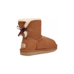 UGG レディース ミニ ベイリーボウ II ブーツ チェスナット - スタイリッシュなスエードとシープスキンライニングブーツ UGG レディース ミニ ベイリーボウ II ブーツ チェスナット 1016501 - スタイリッシュなスエードとシープスキンのブーツ