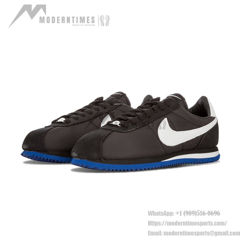 UNDFTD x NikeLab Cortez SP LA - ブラックとブルーのアクセント UNDFTD x NikeLab Cortez SP LA 815653-014 - ブラック、ブルー、ホワイトのスニーカー