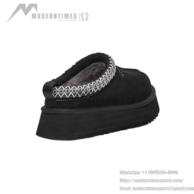 UGG レディース Tazz ブラック スリッパ – 型番 1122553-BLK UGG レディース Tazz ブラック スリッパ – ウール裏地の暖かい冬用フットウェア (型番 1122553-BLK)