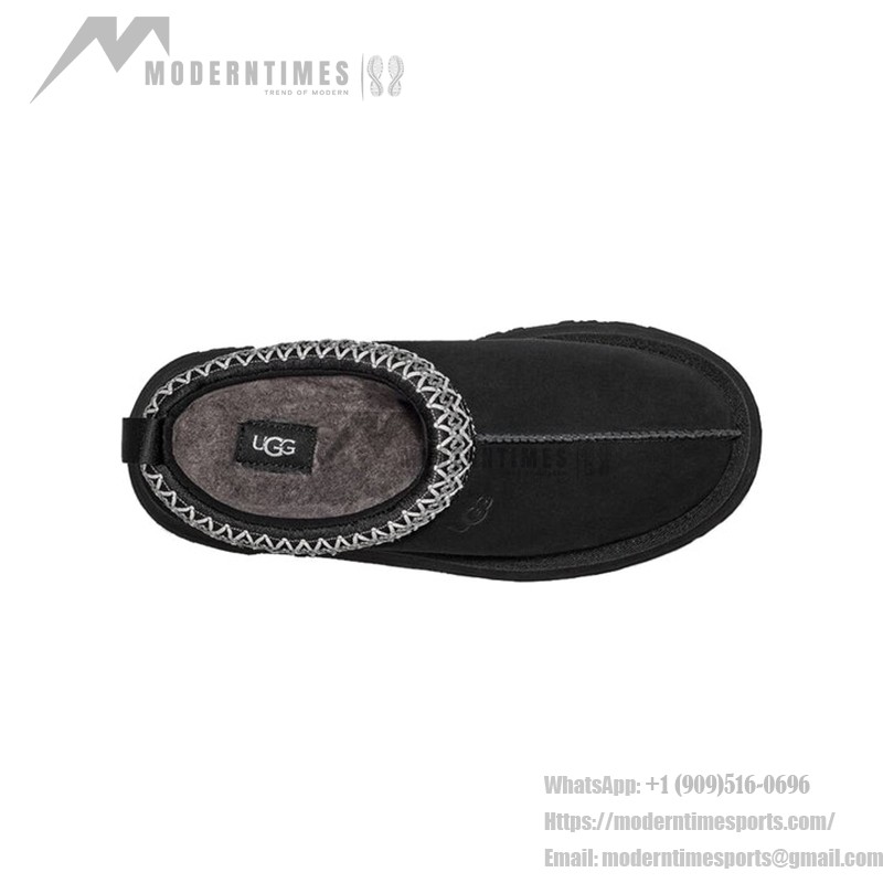 UGG レディース Tazz ブラック スリッパ – 型番 1122553-BLK UGG レディース Tazz ブラック スリッパ – ウール裏地の暖かい冬用フットウェア (型番 1122553-BLK)