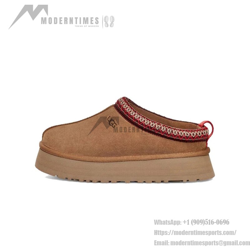 UGG レディース タズ スリッパ 栗色 1122553 UGG レディース タズ スリッパ 栗色 1122553 - シープスキンプラットフォームスリッパ