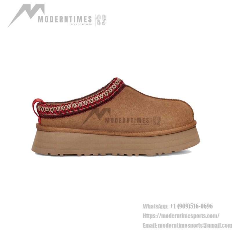 UGG レディース タズ スリッパ 栗色 1122553 UGG レディース タズ スリッパ 栗色 1122553 - シープスキンプラットフォームスリッパ
